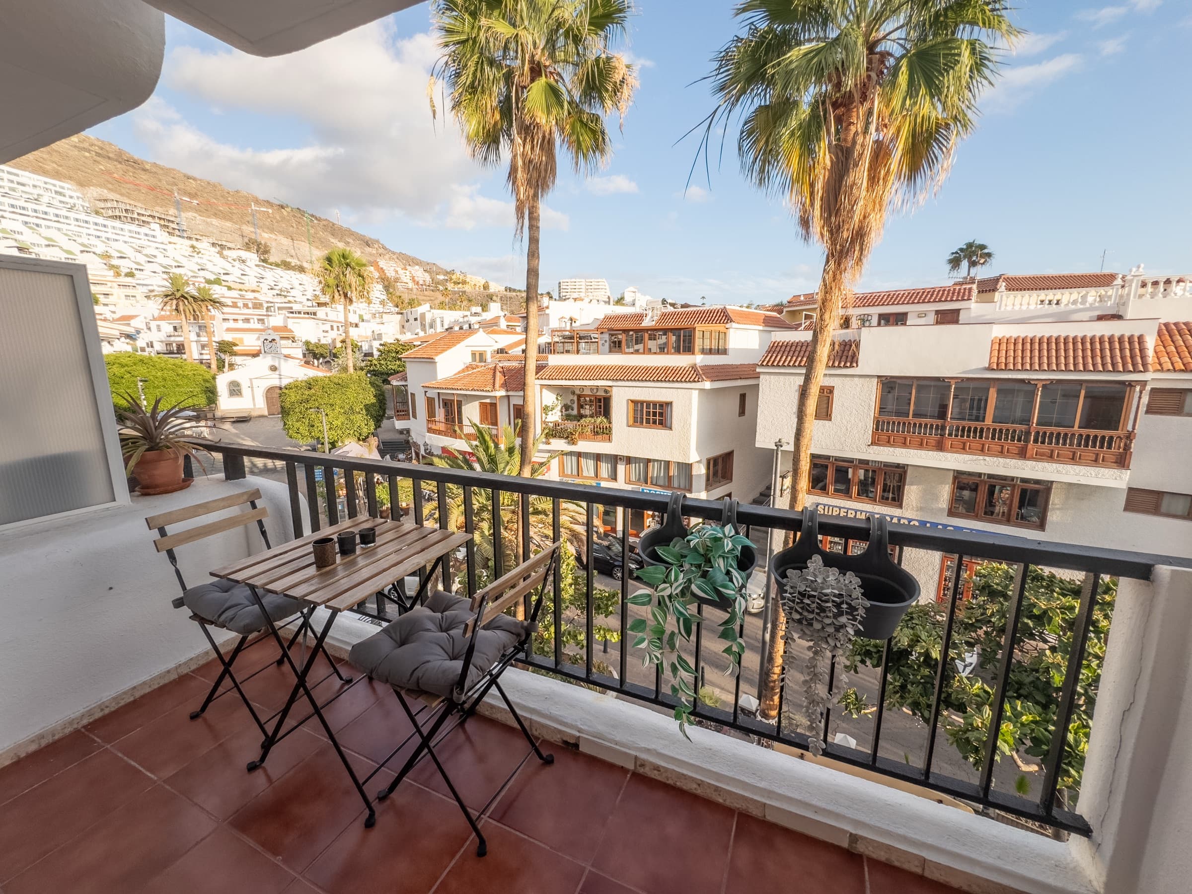 Balcony view at sunset